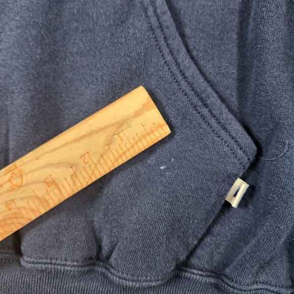 Vintage Russell Athletic Hoodie Mens XXL Blue Boxy 90s Mexico Blank - Picture 2 of 11